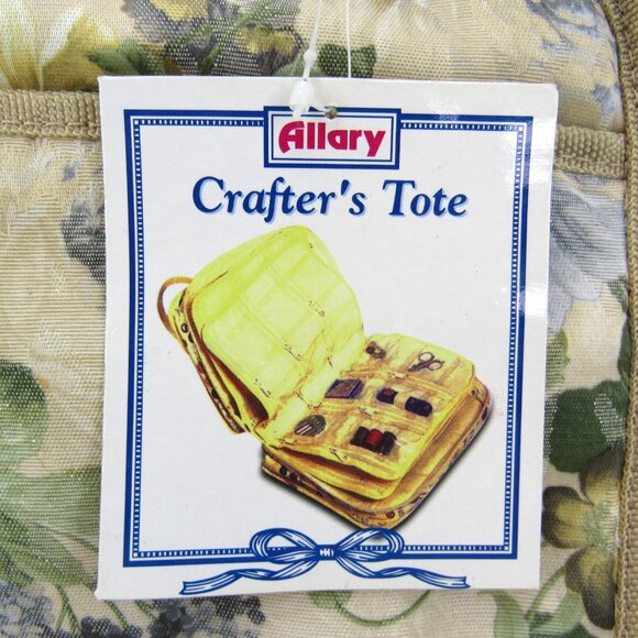 Allary Craft & Sew Blue Flower Print Storage Carryall Case Bag New with Tag - Picture 10 of 11